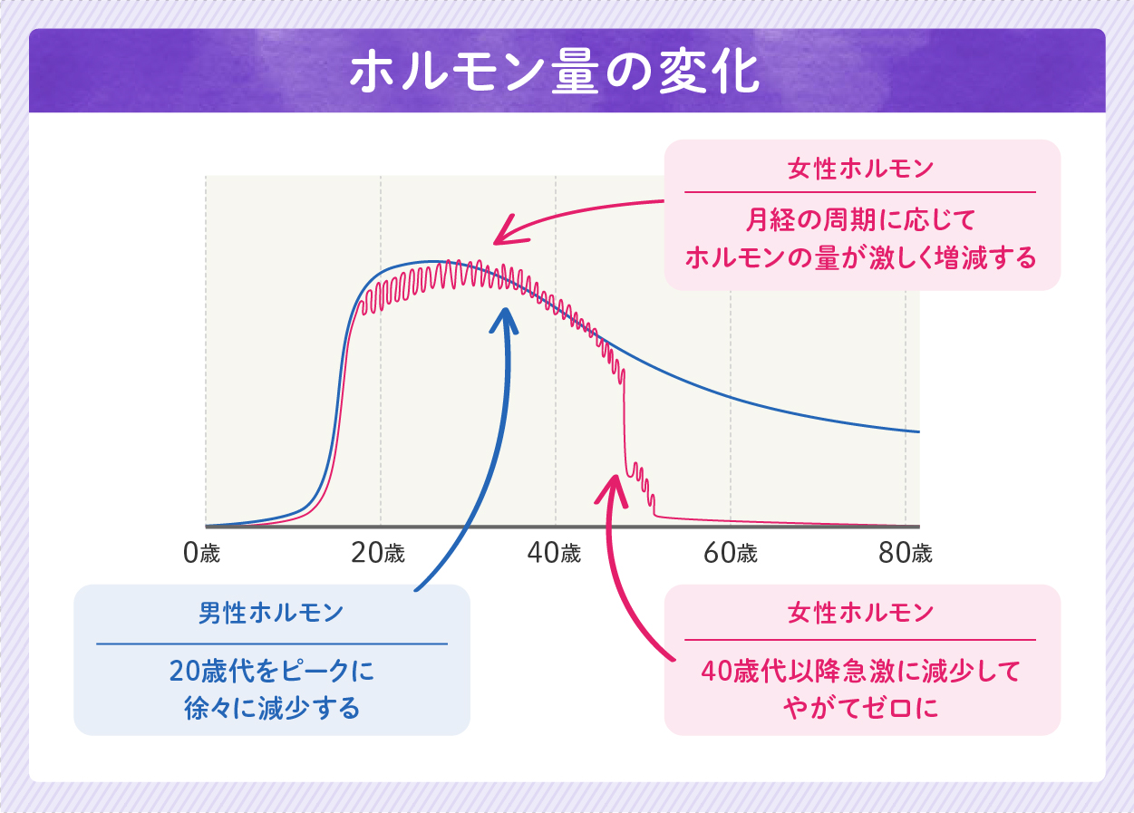 ホルモン量の変改