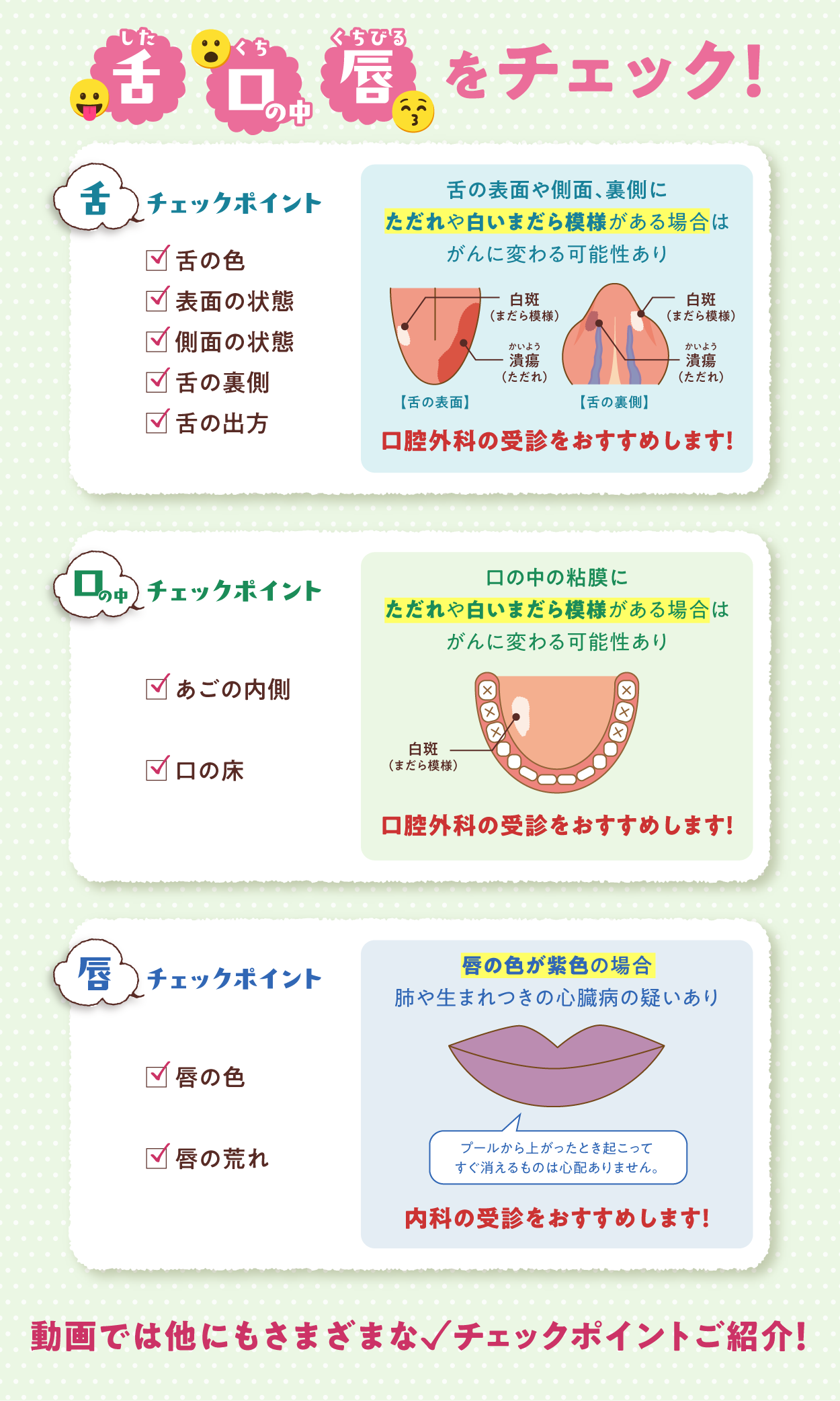 舌口唇をチェック